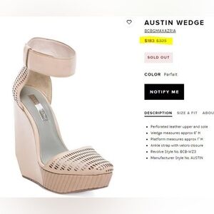 ⭐️BOGO FREE⭐️ BCBGMAXAZRIA NEW “Austin” wedge platform shoes-Sold out
